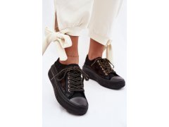Dámské tenisky s krajkou na platformě lee cooper lcw-26-44-4479 Černé 1