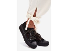 Dámské tenisky s krajkou na platformě lee cooper lcw-26-44-4479 Černé 2