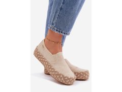 Dámské espadrilles na platformě s pletením lee cooper lcw-26-31-4332 béžové 1