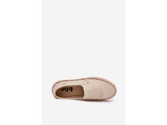 Dámské espadrilles na platformě s pletením lee cooper lcw-26-31-4332 béžové 2