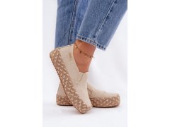 Dámské espadrilles na platformě s pletením lee cooper lcw-26-31-4332 béžové 6