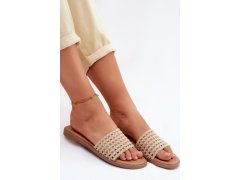 Dámské ploché béžové pantofle Fendi 6