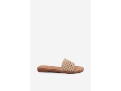 Dámské ploché béžové pantofle Fendi 7