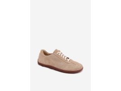 Kožené semišové dámské tenisky barefoot zazoo n1243 Béžové 7