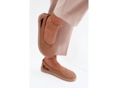 Kožené baleríny barefoot zazoo 10217 Cappucino 4