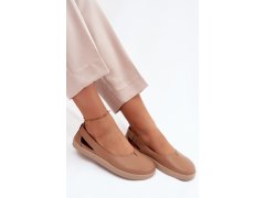 Kožené baleríny barefoot zazoo 10217 Cappucino 5