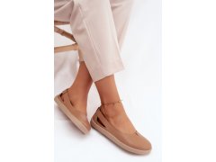 Kožené baleríny barefoot zazoo 10217 Cappucino 6