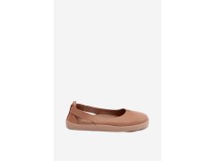 Kožené baleríny barefoot zazoo 10217 Cappucino 7