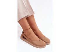 Kožené baleríny barefoot zazoo 10217 Cappucino 8