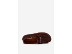 Kožené mokasíny barefoot z&nbsp;zazoo 322 Čokoládové 3