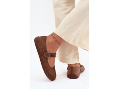 Baleríny barefoot z&nbsp;přírodního semiše zazoo 316 hnědé 4