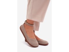 Baleríny barefoot z přírodního semiše zazoo 020 Cappuccino 2