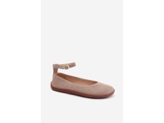 Baleríny barefoot z přírodního semiše zazoo 020 Cappuccino 5