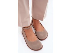 Baleríny barefoot z přírodního semiše zazoo 020 Cappuccino 6