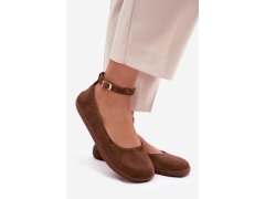 Baleríny barefoot z přírodního semiše zazoo 020 Hnědé 2