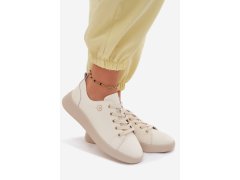 Kožené dámské polobotky vinceza 41508 světle béžové 2