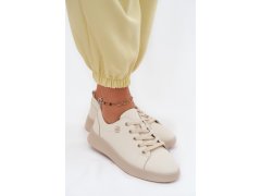 Kožené dámské polobotky vinceza 41508 světle béžové 5