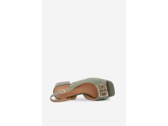 Elegantní sandály z&nbsp;přírodního semiše na podpatku d&a ce61-3127 Zelené 2