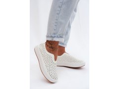 Otevřené slip-on boty na platformě bílé Glamma 1