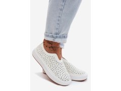 Otevřené slip-on boty na platformě bílé Glamma 2