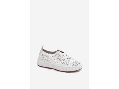 Otevřené slip-on boty na platformě bílé Glamma 3