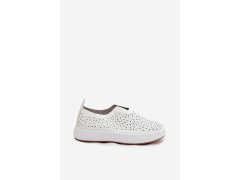 Otevřené slip-on boty na platformě bílé Glamma 6