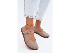 Baleríny barefoot z&nbsp;přírodní semiš zazoo 316 Cappuccino 1