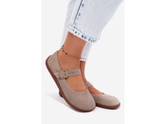 Baleríny barefoot z&nbsp;přírodní semiš zazoo 316 Cappuccino 2