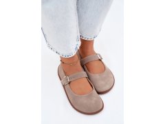 Baleríny barefoot z&nbsp;přírodní semiš zazoo 316 Cappuccino 4