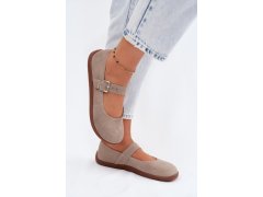 Baleríny barefoot z&nbsp;přírodní semiš zazoo 316 Cappuccino 5