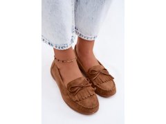 Dámské mokasíny z přírodní semišové kůže camel Vantae 5