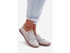 Okenní vzorové polobotky z přírodního semiše multicolor Flaria 2
