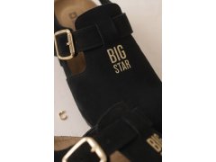 Dámské sandály z&nbsp;přírodního semiše big star tt274544 Černé 6