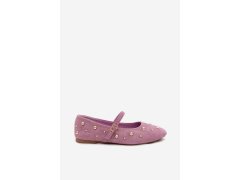 Baleríny s zdobením a páskem fialové Cuddly 6