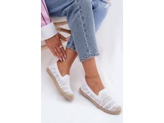 Dámské síťované espadrilky z&nbsp;látky bílé Candessa 6