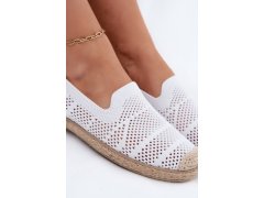 Dámské síťované espadrilky z&nbsp;látky bílé Candessa 8