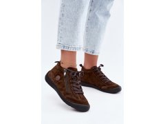 Dámské kožené semišové polobotky cihlové Brindle 5