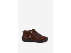 Dámské kožené semišové polobotky cihlové Brindle 8