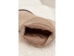 Dámské nazouvací kovbojské kožené kotníkové boty, přírodní semiš, světle béžové Beretta 1