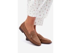 Dámské mokasíny s&nbsp;malým dekorativním detailem hnědé Treya 8