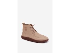 Dámské kožené barefoot polobotky s&nbsp;izolací zazoo 3077 béžové 2