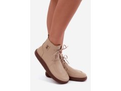 Dámské kožené barefoot polobotky s&nbsp;izolací zazoo 3077 béžové 7