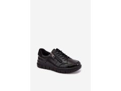 Dámské kožené polobotky vinceza 13130 Černé 2