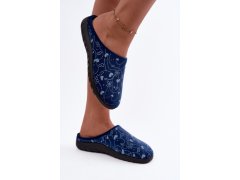 Dámské pantofle s vzorem inblu et000041 tmavě modré 1