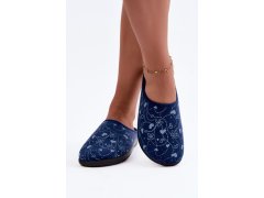Dámské pantofle s vzorem inblu et000041 tmavě modré 4