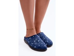 Dámské pantofle s vzorem inblu et000041 tmavě modré 5