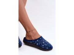 Dámské pantofle s vzorem inblu et000041 tmavě modré 6