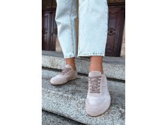 Dámské béžové barefoot boty z&nbsp;přírodní semiš zazoo N1422 6