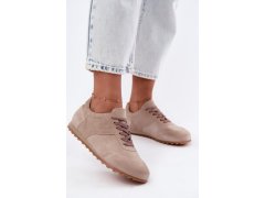 Dámské béžové barefoot boty z&nbsp;přírodní semiš zazoo N1422 8