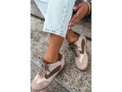 Dámské kožené semišové barefoot tenisky zazoo n1400 béžové 4
